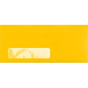 LUXPaper #10 Business Window Envelopes | 4 1/8" x 9 1/2" | Sunflower Yellow | 80lb. Text | 50 Qty
