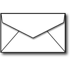 Business Card Size envelopes 2 1/8 x 3 5/8" - White - 250 Envelopes