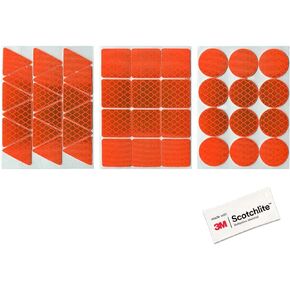 Salzmann 3M Reflective Stickers for Outdoor Use - Waterproof Stickers for Cars, Motorcycles, Helmets - Made with 3M Diamond Grade Reflective Material