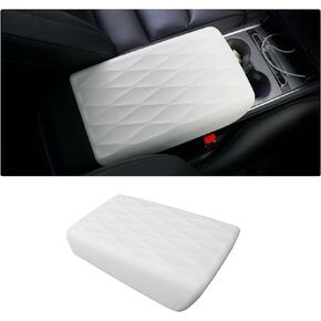 Armrest Cover for Tesla Model 3 Model Y Accessories, Black Center Console Lid Protector (TPE Material)