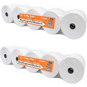 Star SP700 Kitchen Printer Paper (2 Pack of 5 Rolls each) 3" x 150' 1-Ply Bond Receipt 10 Rolls POS Cash Register Point of Service Printer Paper Also works for M188B, TMU220