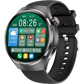 ساعة ذكية للرجال (إجراء/الرد على المكالمة) مكالمة بلوتوث 1.53 بوصة HD ساعة ذكية عسكرية لهواتف Android iPhone IP68 مقاومة للماء ساعات رياضية خارجية متتبع النشاط والنوم ومعدل ضربات القلب in Kuwait