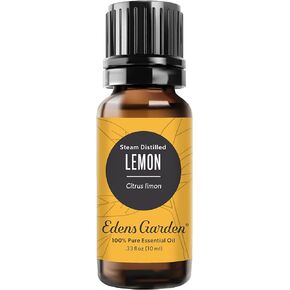 Edens Garden Lemon- Steam Distilled Essential Oil, 100% Pure Therapeutic Grade (Undiluted Natural/Homeopathic Aromatherapy Scented Essential Oil Singles) 10 ml