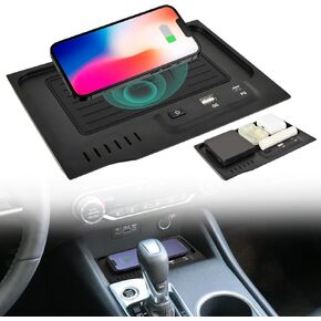 Wireless Charger for 2019-2024 Nissan Altima L34 Style Accessories, USB-A USB-C Phone Wireless Fast Charging Panel for S/SR/SV/SR VC-Turbo/SL/Platinum/latinum VC-Turbo/Edition One