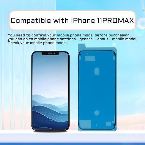 5 قطع لهاتف iPhone 11 PRO MAX ملصق لاصق مقاوم للماء مقطوع مسبقًا 11PROMAX Fix Diaplay شريط إغلاق لاصق 6.5 بوصة طقم ختم إطار مقاوم للماء لـ A2161 A2220 A2218 in Saudi Arabia