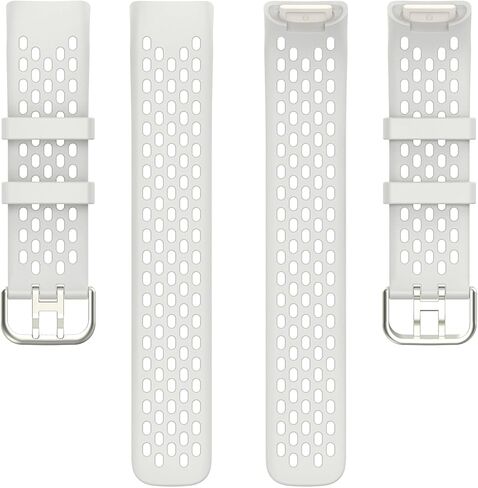 أحزمة متوافقة مع Fitbit Charge 5، حزام رياضي من السيليكون بتصميم فتحات الهواء لـ Fitbit Charge 6 / Charge 5 مع حافظة حماية شاشة شفافة من مادة TPU in Kuwait