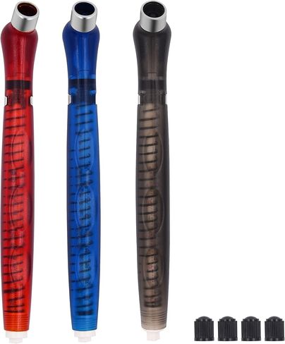 مقياس ضغط الإطارات بالقلم الرصاص (10-75 رطل لكل بوصة مربعة، 20-550 كيلو باسكال، 0.2-5.5 بار) طرف معدني لقياس الإطارات، مقياس الإطارات بالقلم الرصاص للسيارات، Vs، سيارات الدفع الرباعي والدراجات، (3 عبوات) مقياس الإطارات و4 أغطية جذعية in Kuwait