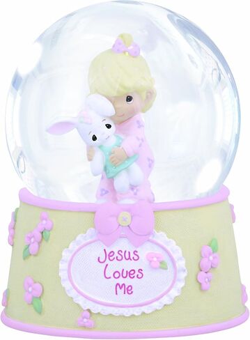 Precious Moments, Jesus Loves Me, Resin/Glass Snow Globe, Girl, Musical, 132102 in Saudi Arabia