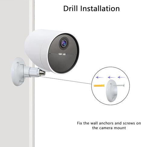 حامل كاميرا على الحائط متوافق مع كاميرا SimpliSafe للأمان الخارجية، دعامة حائط للكاميرا تدور 360 درجة مع خيط لولبي 1/4، 2 حزمة حامل جداري للكاميرا على السقف، أبيض in Kuwait