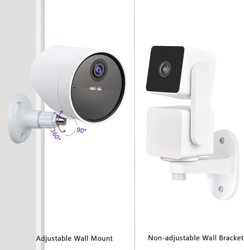 حامل كاميرا على الحائط متوافق مع كاميرا SimpliSafe للأمان الخارجية، دعامة حائط للكاميرا تدور 360 درجة مع خيط لولبي 1/4، 2 حزمة حامل جداري للكاميرا على السقف، أبيض in Kuwait