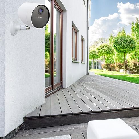 حامل كاميرا على الحائط متوافق مع كاميرا SimpliSafe للأمان الخارجية، دعامة حائط للكاميرا تدور 360 درجة مع خيط لولبي 1/4، 2 حزمة حامل جداري للكاميرا على السقف، أبيض in Kuwait