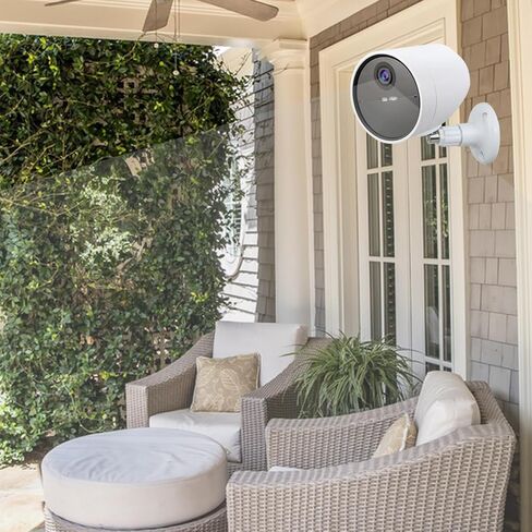 حامل كاميرا على الحائط متوافق مع كاميرا SimpliSafe للأمان الخارجية، دعامة حائط للكاميرا تدور 360 درجة مع خيط لولبي 1/4، 2 حزمة حامل جداري للكاميرا على السقف، أبيض in Kuwait