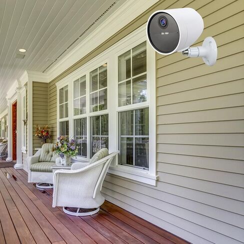 حامل كاميرا على الحائط متوافق مع كاميرا SimpliSafe للأمان الخارجية، دعامة حائط للكاميرا تدور 360 درجة مع خيط لولبي 1/4، 2 حزمة حامل جداري للكاميرا على السقف، أبيض in Kuwait