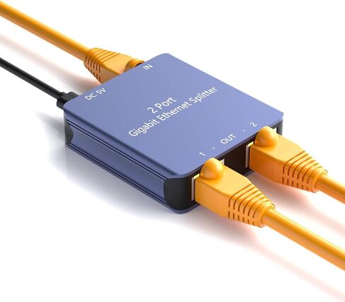 Ethernet Splitter 1 to 2,Gigabit Ethernet Splitter,LAN Splitter,RJ45 Splitter for Cat5/5e/6/7/8 Cable in Kuwait
