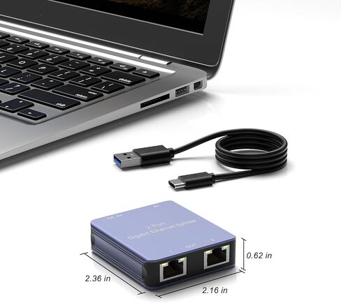 Ethernet Splitter 1 to 2,Gigabit Ethernet Splitter,LAN Splitter,RJ45 Splitter for Cat5/5e/6/7/8 Cable in Kuwait