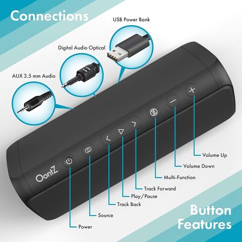 مكبر صوت بلوتوث OontZ Soundbar، مع مقبس إدخال بصري للتلفزيون الخاص بك، أو توصيل لاسلكي عبر البلوتوث بأي جهاز يدعم تقنية البلوتوث من Cambridge SoundWorks in Saudi Arabia
