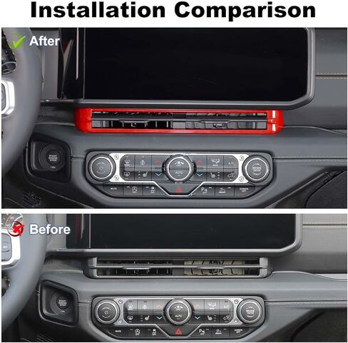 JWWY for Jeep JL Center Console Air Outlet Cover Trim for 2024 Jeep Wrangler JL JLU & Gladiator JT Interior Accessories Carbon Fiber in Kuwait