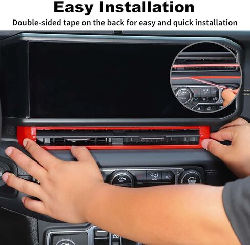 JWWY for Jeep JL Center Console Air Outlet Cover Trim for 2024 Jeep Wrangler JL JLU & Gladiator JT Interior Accessories Carbon Fiber in Kuwait