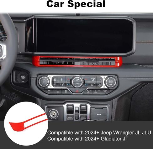 JWWY for Jeep JL Center Console Air Outlet Cover Trim for 2024 Jeep Wrangler JL JLU & Gladiator JT Interior Accessories Carbon Fiber in Kuwait