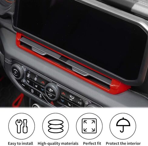 JWWY for Jeep JL Center Console Air Outlet Cover Trim for 2024 Jeep Wrangler JL JLU & Gladiator JT Interior Accessories Carbon Fiber in Kuwait