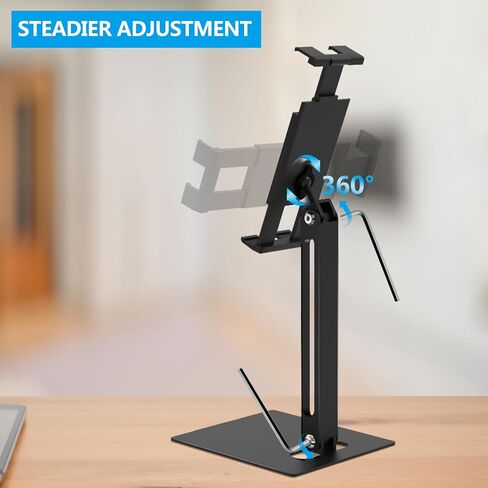 حامل الكمبيوتر اللوحي لجهاز ipad، حامل حامل شاشة محمول مقاس 15.6 بوصة، 17.3 بوصة، 18.5 بوصة، شديد التحمل قابل للطي للسفر، يعمل مع الكمبيوتر اللوحي مقاس 4.7 بوصة - 18.5 بوصة، والهاتف الذكي، والشاشة in Saudi Arabia