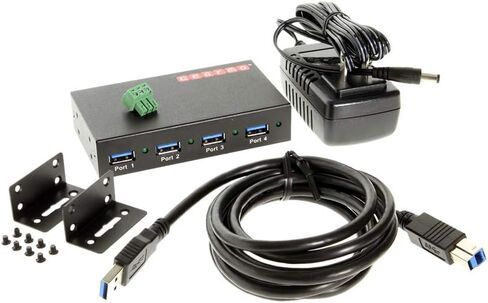 Gearmo USB 3.0 4 Port Metal Hub مع حماية 15KV ESD وأقواس التثبيت in Kuwait