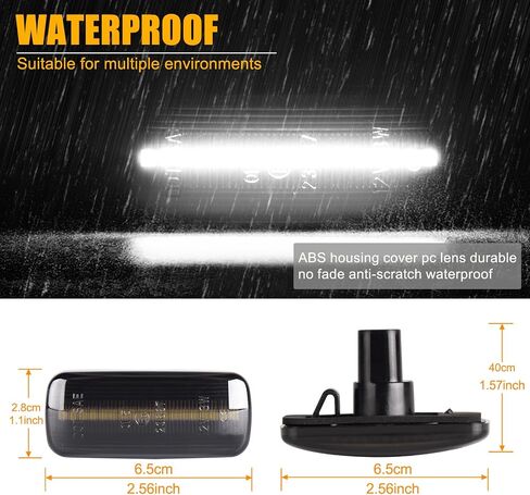 4 قطع LED للحاجز الجانبي للعلامة الجانبية للسرير الخلفي مصباح التحديد الجانبي متوافق مع 2010-2017 دودج رام 1500 2500 3500 أمامي/خلفي عجلة مزدوجة LED مصباح التحديد الجانبي الأبيض LED in Kuwait