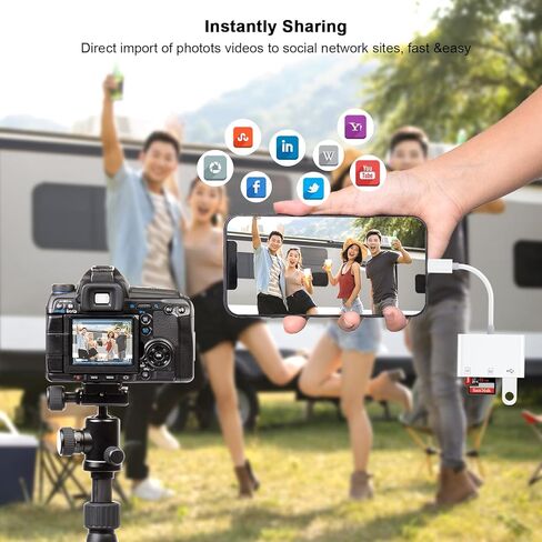 USB C to SD Card Reader, 3-in-1 SD Card Reader wtih SD Micro SD USB 3 Ports, USB Type C SD TF Memory Card Reader Compatible for iPhone 15/15 Plus/15 Pro/15 Pro Max, iPad Pro/Mini/Air, MacBook Pro/Air in Kuwait