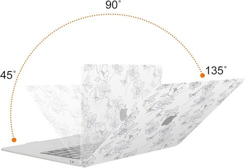 MOSISO Compatible with MacBook Air 13 inch Case 2022 2021 2020 2019 2018 Release A2337 M1 A2179 A1932 Retina Display Touch ID, Plastic Hard Shell&Keyboard Cover&Screen Protector, Line Drawing Flowers in Saudi Arabia
