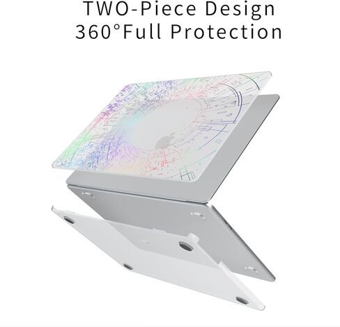 Frosted Case for New MacBook Air 13.6 Inch (2022-2024 Release Model: A3113 M3 A2681 M2 Chip), Notebook Case and Keyboard Cover and Screen Protector, (Matte White Rose Gold Lace) F04 in Kuwait