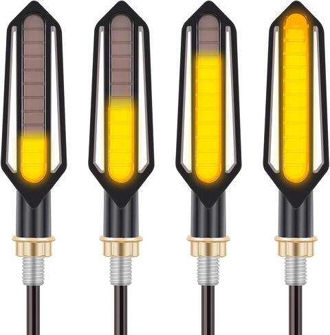 4 قطعة مؤشرات دراجة نارية تتدفق بدوره أضواء الإشارة دراجة نارية تحول مؤشرات 12 فولت 12LED للدراجات النارية دراجة نارية LED العنبر in Saudi Arabia