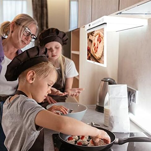 SYLVOX 15.6 inch Smart TV for Kitchen, Under Cabinet TVs, Small Television | 1080P FHD, 12V DC AC Powered, Rotated & Folded Save Space, Google OS, for Kitchen Bedroom Laundry Room RV Camper (Black) in Kuwait