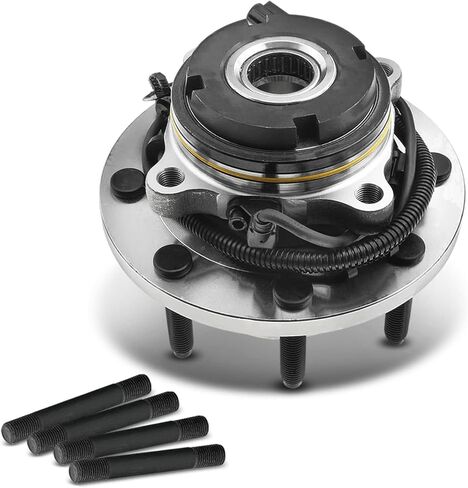 محمل العجلة الأمامية الممتازة ومجموعة المحور مع ABS و8 عروة متوافقة مع Ford F-250 Super Duty 1999-2004، F-350 Super Duty 1999-2004، Excursion 2000-2002، 4WD فقط، استبدال # 515020 in Kuwait