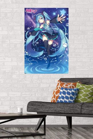 Trends International Hatsune Miku - ملصق حائط على شكل نجوم، 22.37 بوصة × 34.00 بوصة، نسخة غير مؤطرة in Saudi Arabia