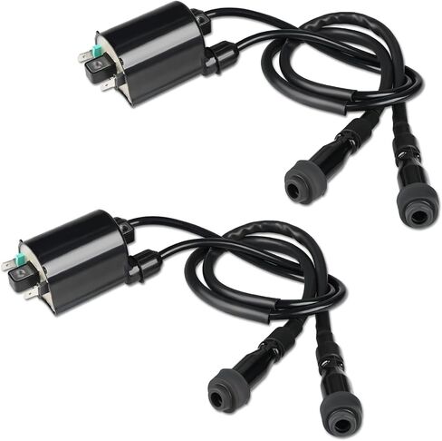 2 Pack Ignition Coil with Spark Plug Wire Cap Compatible with Honda Shadow 750 Shadow ACE 750 Aero 750 Spirit 750 VT750 1998-2019 Replace 30510-MM8-003 30701-MF5-000 30751-MR1-000 30753-MR1-000 in Saudi Arabia