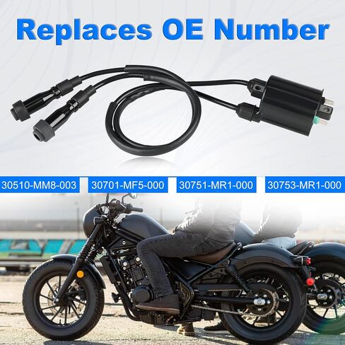 2 Pack Ignition Coil with Spark Plug Wire Cap Compatible with Honda Shadow 750 Shadow ACE 750 Aero 750 Spirit 750 VT750 1998-2019 Replace 30510-MM8-003 30701-MF5-000 30751-MR1-000 30753-MR1-000 in Saudi Arabia