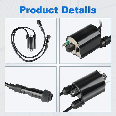 2 Pack Ignition Coil with Spark Plug Wire Cap Compatible with Honda Shadow 750 Shadow ACE 750 Aero 750 Spirit 750 VT750 1998-2019 Replace 30510-MM8-003 30701-MF5-000 30751-MR1-000 30753-MR1-000 in Saudi Arabia