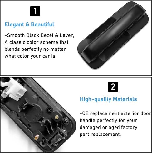 Moonlinks Compatible with Ford Focus 2008 2009 2010 2011 Exterior Door Handle Kit, Front Right Passenger Side Replaces 8S4Z-5422404-CA, Cap w/o Keyhole 8S4Z-5422088-CA, Bracket 8S4Z-5426684-B Chrome in Saudi Arabia