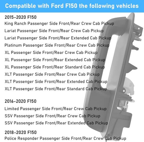 Moonlinks Compatible with Ford Focus 2008 2009 2010 2011 Exterior Door Handle Kit, Front Right Passenger Side Replaces 8S4Z-5422404-CA, Cap w/o Keyhole 8S4Z-5422088-CA, Bracket 8S4Z-5426684-B Chrome in Saudi Arabia