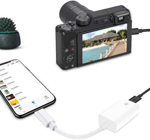 محول USB OTG لأجهزة iPhone + محول OTG من النوع C لأجهزة andorid، موصل USB أنثى يدعم قارئ بطاقة الاتصال، محول محرك فلاش USB لأجهزة iPad، محول كاميرا USB iOS يدعم مزامنة البيانات in Kuwait