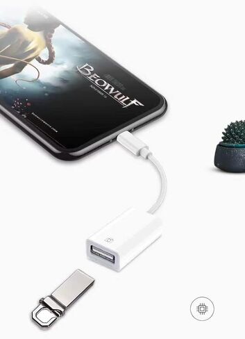 محول USB OTG لأجهزة iPhone + محول OTG من النوع C لأجهزة andorid، موصل USB أنثى يدعم قارئ بطاقة الاتصال، محول محرك فلاش USB لأجهزة iPad، محول كاميرا USB iOS يدعم مزامنة البيانات in Kuwait
