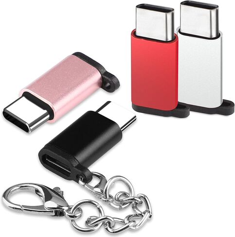 Micro USB to USB C Adapter [2 Pack], Type C Male to Micro USB Female Convert Connector Charge Data Sync Compatible with Samsung Galaxy S10 S9 S8 Plus Note 9 8, LG V30 G5 G6 and USB C Devices in Saudi Arabia