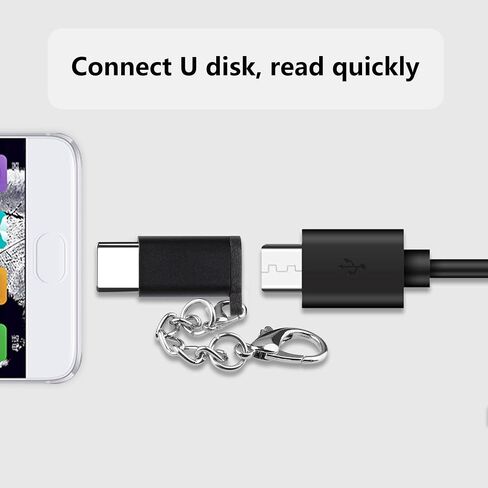 Micro USB to USB C Adapter [2 Pack], Type C Male to Micro USB Female Convert Connector Charge Data Sync Compatible with Samsung Galaxy S10 S9 S8 Plus Note 9 8, LG V30 G5 G6 and USB C Devices in Saudi Arabia