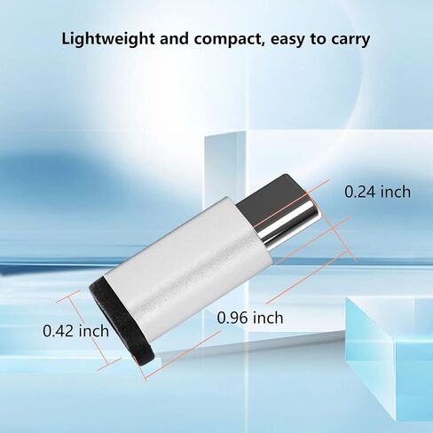 Micro USB to USB C Adapter [2 Pack], Type C Male to Micro USB Female Convert Connector Charge Data Sync Compatible with Samsung Galaxy S10 S9 S8 Plus Note 9 8, LG V30 G5 G6 and USB C Devices in Saudi Arabia