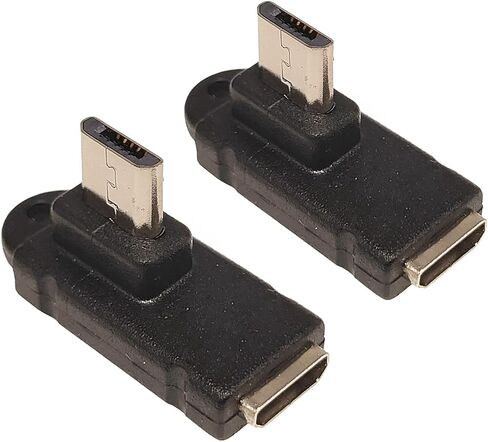 Micro USB 2.0 5Pin Male to Female M to F Extension Connector Adapter Long Plug Connector 90 Degree Right & Left Up Down Angled (ST+UP+DO+LE+RI) in Saudi Arabia