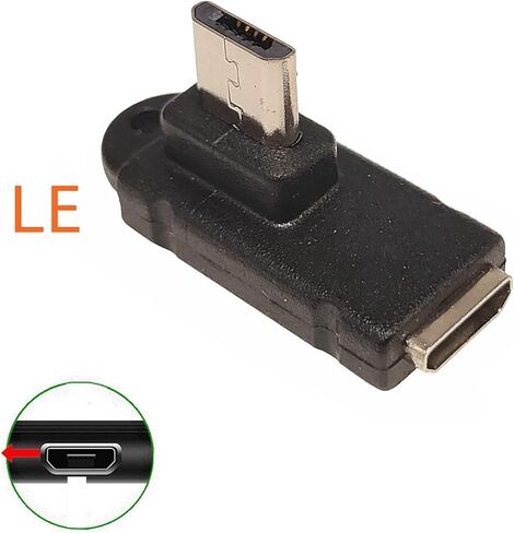 Micro USB 2.0 5Pin Male to Female M to F Extension Connector Adapter Long Plug Connector 90 Degree Right & Left Up Down Angled (ST+UP+DO+LE+RI) in Saudi Arabia