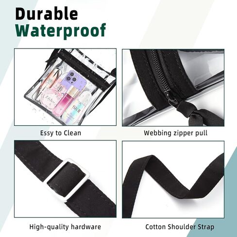 DONGGANGAJI Clear Purse for Women Clear Bag Stadium Approved,Clear Crossbody Bag Wallet with Inner Pocke in Kuwait