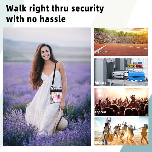 DONGGANGAJI Clear Purse for Women Clear Bag Stadium Approved,Clear Crossbody Bag Wallet with Inner Pocke in Kuwait