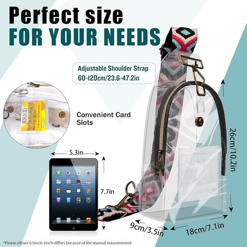 XSUIOY Clear Sling Bag Clear Fanny Pack Stadium Approved for Women with Adjustable Strap Women Girls Crossbody Bag Purses Transparent Chest Backpack Bag for Concerts Sports Events(Grey) in Saudi Arabia