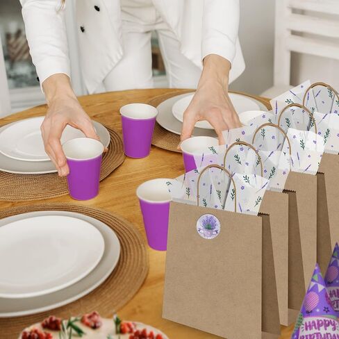 لفة ملصقات Lavender Thanks You مقاس 1.5 بوصة - ملصقات التعبئة - ملصقات شكرًا على الهدايا - ملصقات شكرًا للأعمال الصغيرة - ملصقات شكرًا لك على شكل زهرة | 500 قطعة in Kuwait